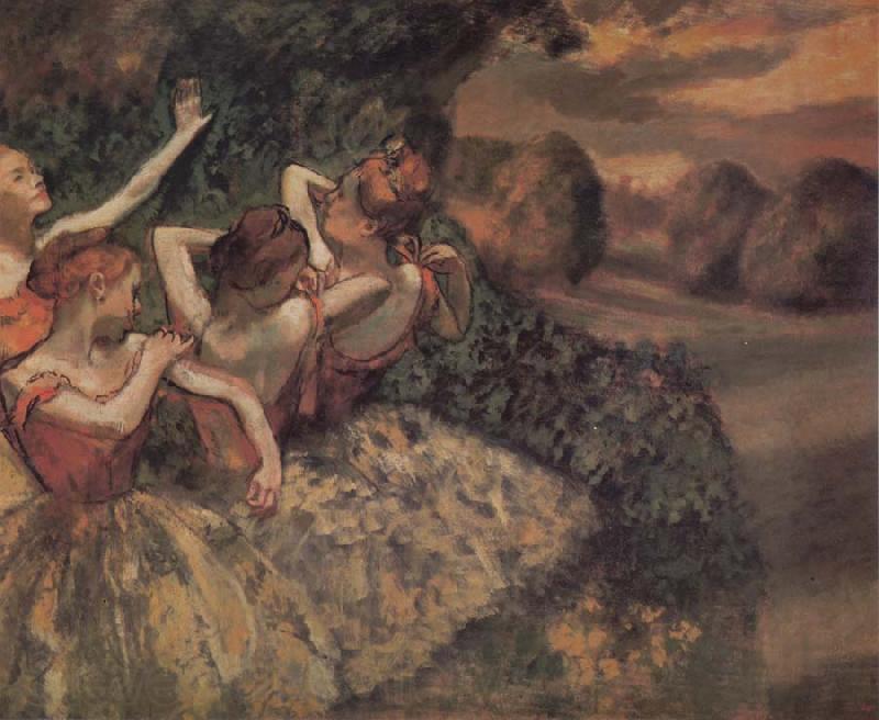 Edgar Degas Quatre Danseuses Norge oil painting art